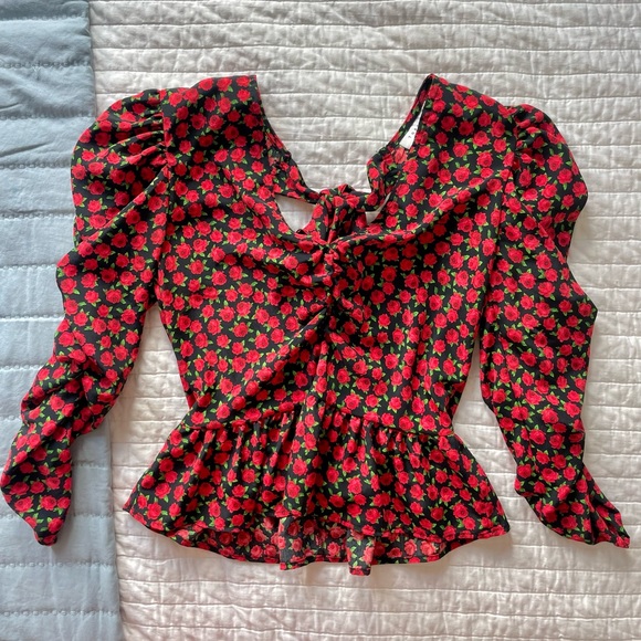 TopShop Roses Blouse - Picture 2 of 4